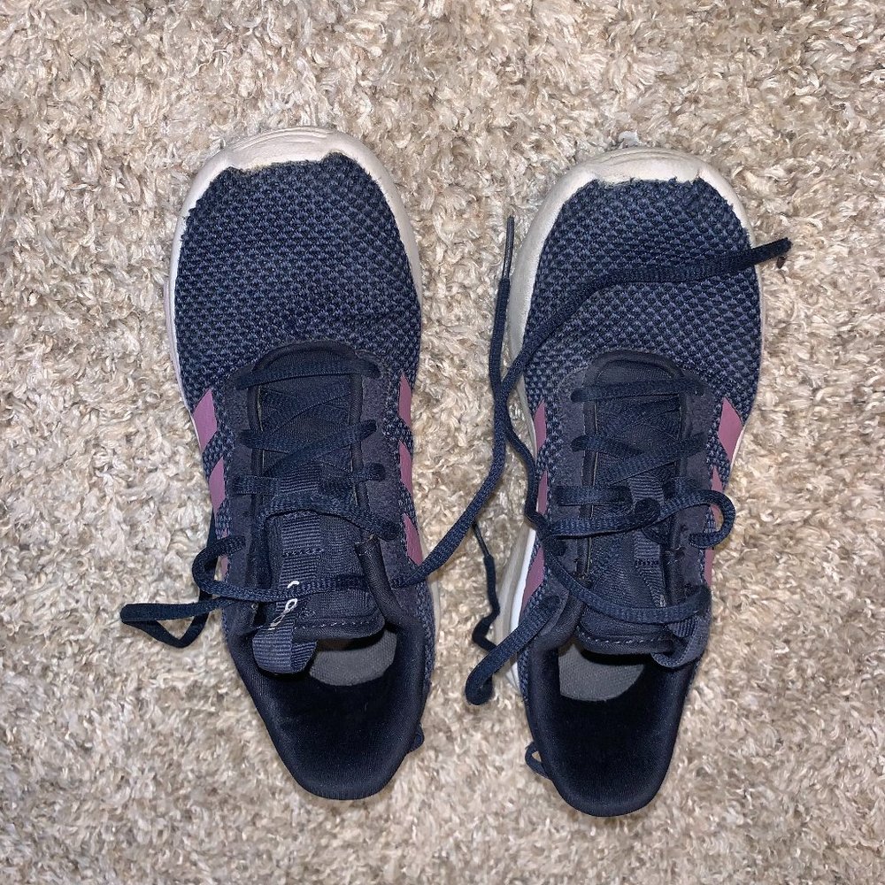 Adidas Navy Blue and Purple Women’s Athletic Shoes Size 2